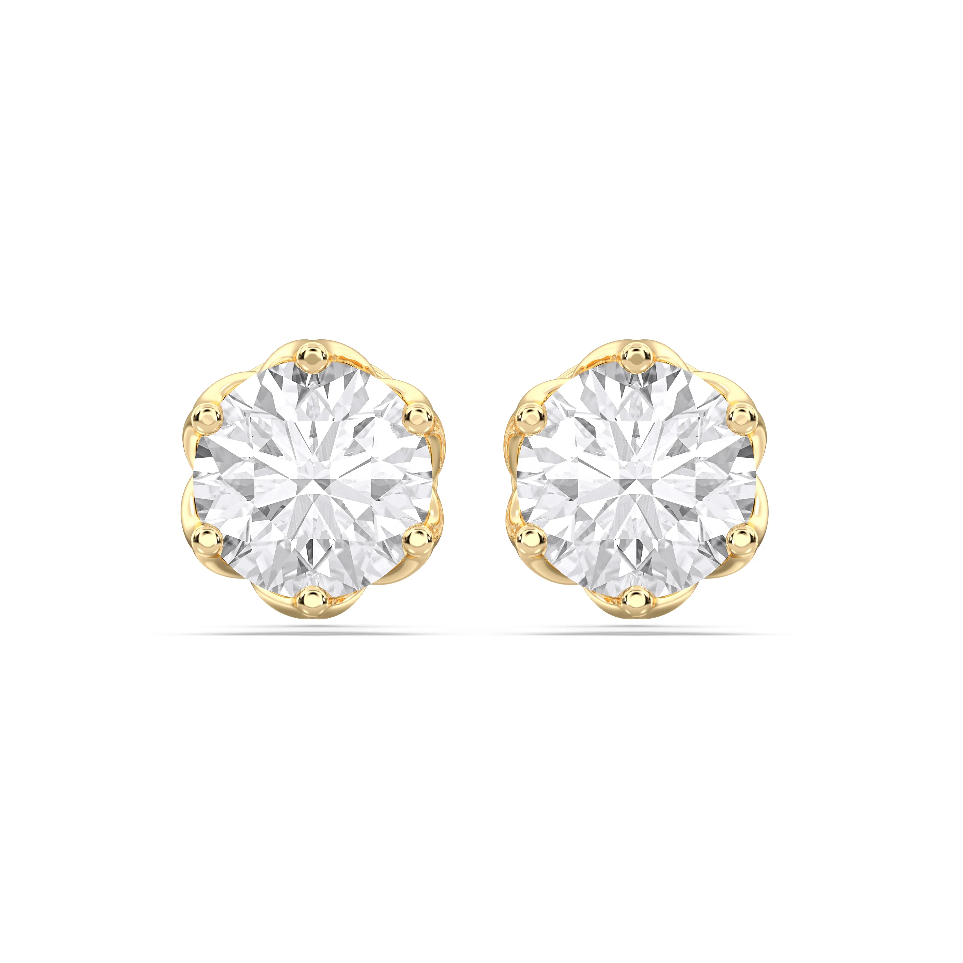 Solitire Crown Stud
