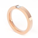 Flat 3.5mm Wedding Band With Emerald Diamond