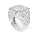 Cluster Studded Broad Wedding Band 1