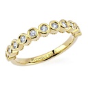 Round Bazel Half Eternity Wedding Ring