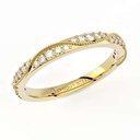 Victorian-Inspired Curved Diamond Band