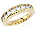 Sleek Diamond Channel-Set Gold Band