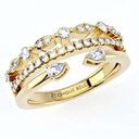 Aurora Triple-Row Diamond Ring