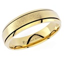 Satin Edge Gold Men's Band